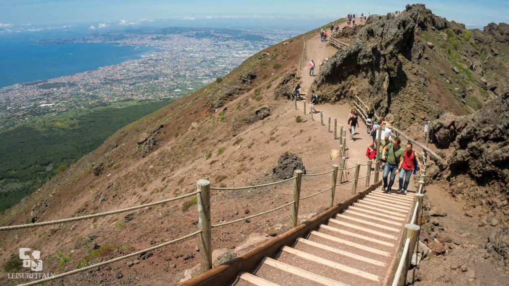 Visit Mount Vesuvius the trail to the crater's top